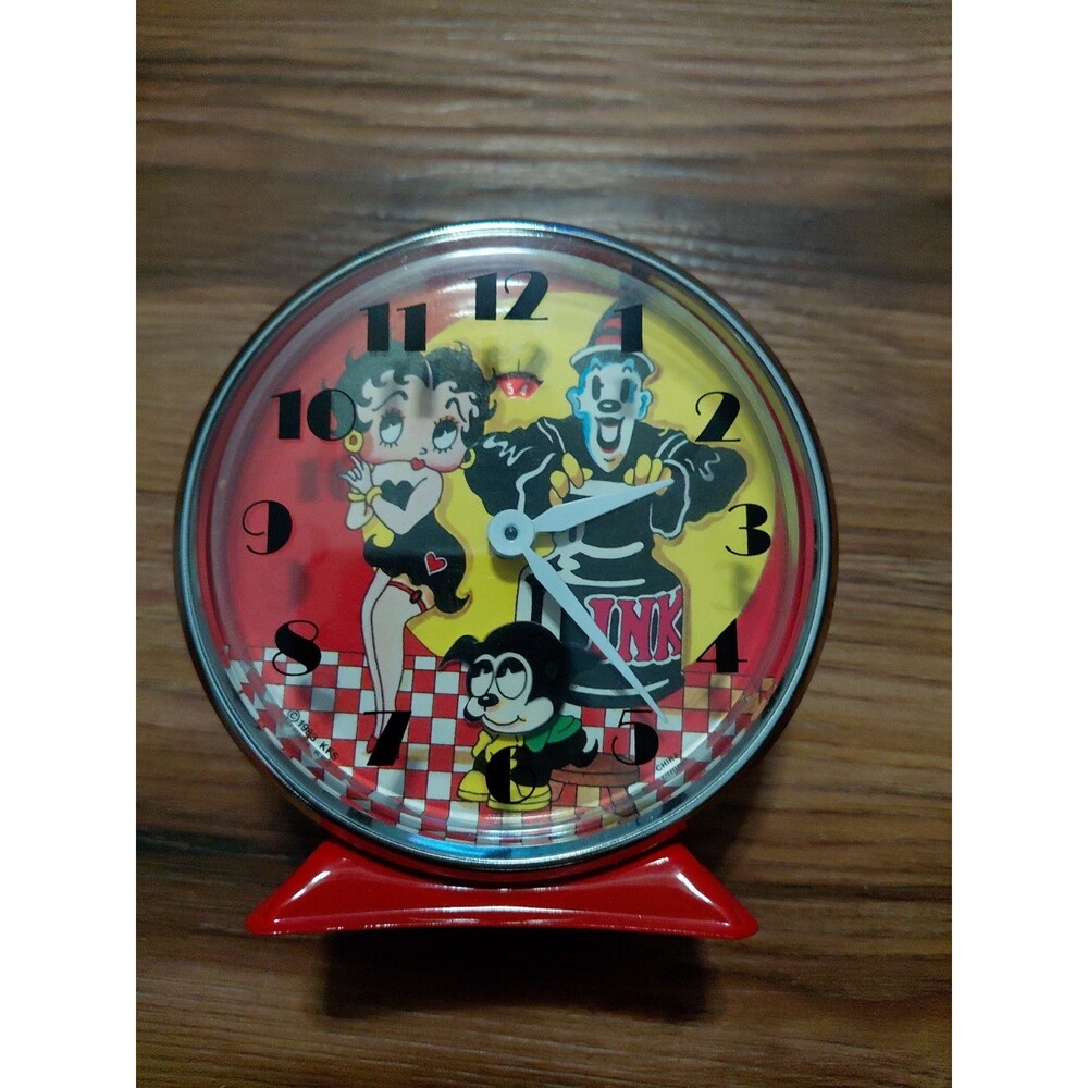 Betty Boop Animated Alarm Clock Works Great Collected In Glass Case